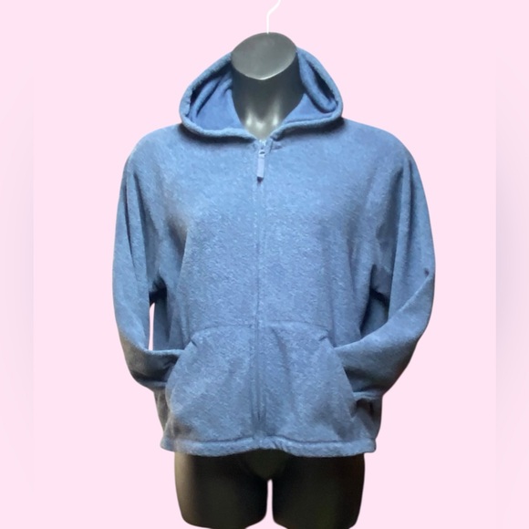 Woolrich fleecy Blue Front Zip Sweatshirt Size XL - Picture 1 of 6